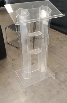 Púlpito acrílico transparente — referência